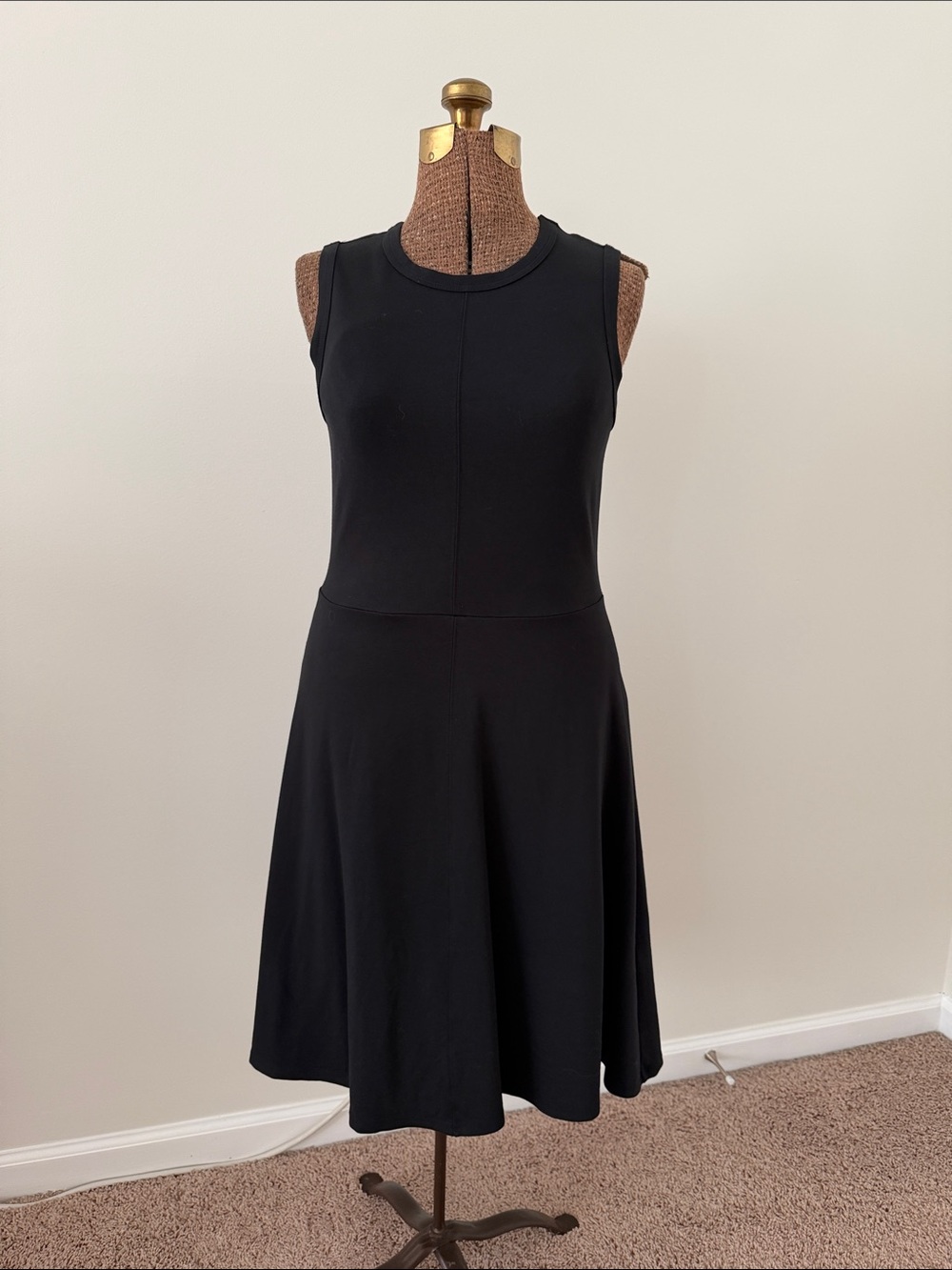 Banana Republic Black Sleeveless Fit-and-Flare Dress